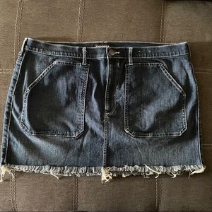 Straight Mini Midrise Denim Skirt
